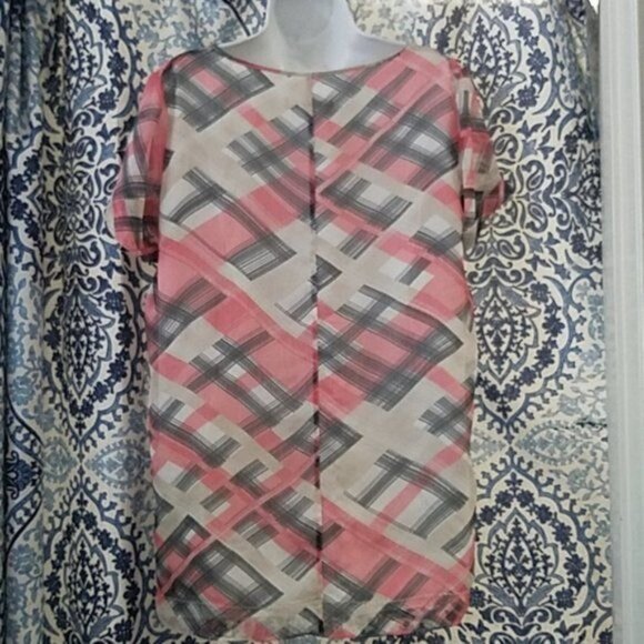 Ellen Tracy Top Shirt Blouse Short Sleeves Women's WOMAN'S Size Medium - Picture 5 of 10